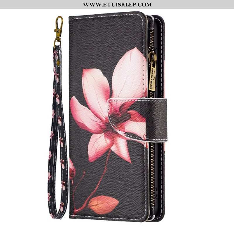 Etui Folio do Xiaomi 12T / 12T Pro Kieszonka Zapinana Na Zamek W Kwiaty